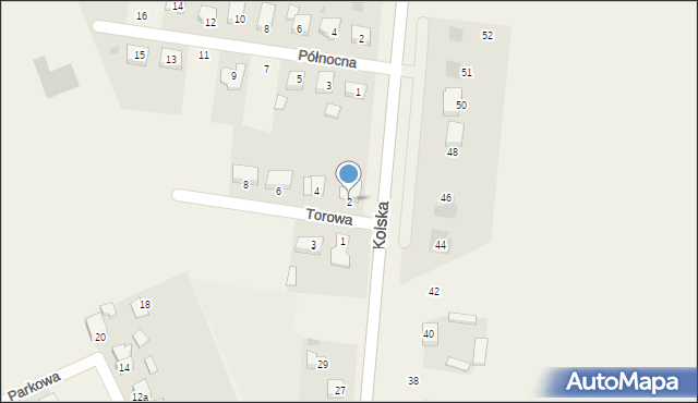 Osiek Mały, Torowa, 2, mapa Osiek Mały