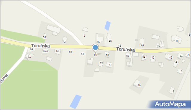 Osiek nad Wisłą, Toruńska, 61, mapa Osiek nad Wisłą