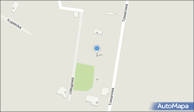 Ośno Lubuskie, Towarowa, 8, mapa Ośno Lubuskie