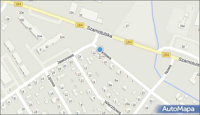 Ostroróg, Topolowa, 11, mapa Ostroróg