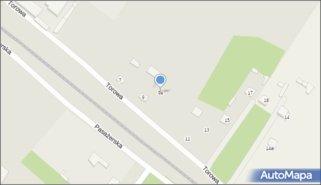 Ostrów Mazowiecka, Torowa, 9a, mapa Ostrów Mazowiecka