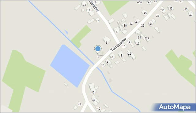 Ostrowiec Świętokrzyski, Tomaszów, 1, mapa Ostrowiec Świętokrzyski