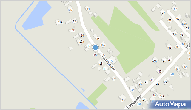 Ostrowiec Świętokrzyski, Tomaszów, 15, mapa Ostrowiec Świętokrzyski