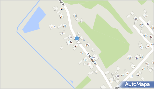 Ostrowiec Świętokrzyski, Tomaszów, 17A, mapa Ostrowiec Świętokrzyski