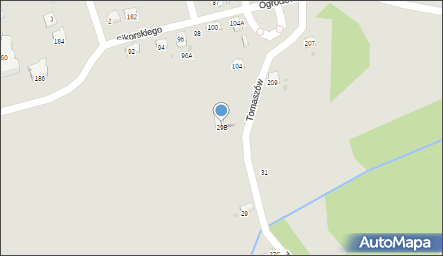Ostrowiec Świętokrzyski, Tomaszów, 29B, mapa Ostrowiec Świętokrzyski