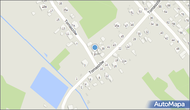 Ostrowiec Świętokrzyski, Tomaszów, 37, mapa Ostrowiec Świętokrzyski