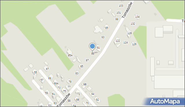 Ostrowiec Świętokrzyski, Tomaszów, 89, mapa Ostrowiec Świętokrzyski