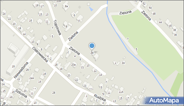 Ostrowiec Świętokrzyski, Topolowa, 2b, mapa Ostrowiec Świętokrzyski