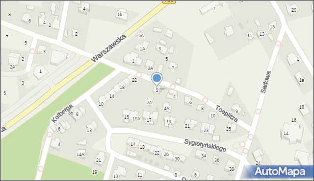 Otrębusy, Toeplitza Teodora, 2, mapa Otrębusy