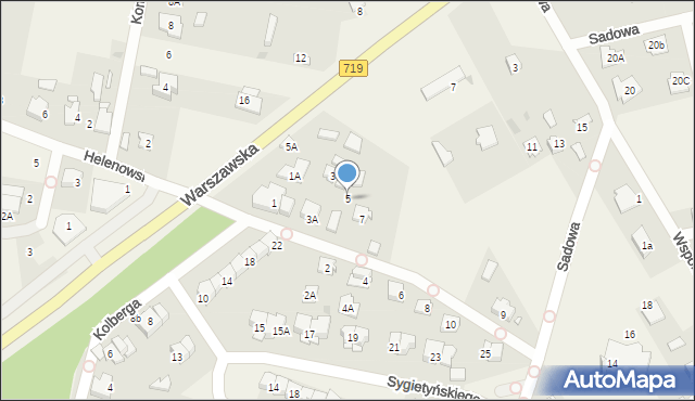 Otrębusy, Toeplitza Teodora, 5, mapa Otrębusy