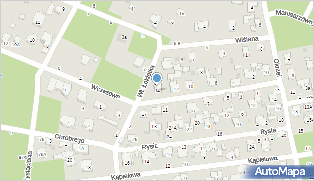 Otwock, Topolowa, 14, mapa Otwock