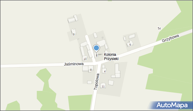 Ożarowice, Topolowa, 6, mapa Ożarowice