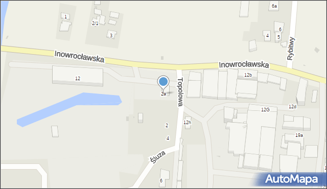 Pakość, Topolowa, 2a, mapa Pakość