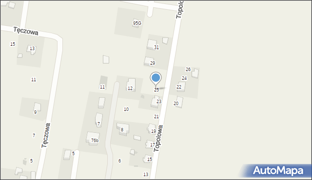 Paprotnia, Topolowa, 25, mapa Paprotnia