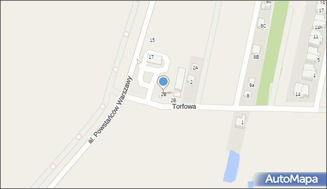 Pęcice, Torfowa, 2B, mapa Pęcice