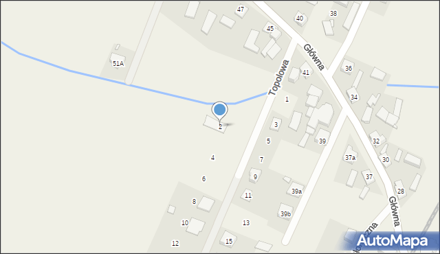 Pecna, Topolowa, 2, mapa Pecna