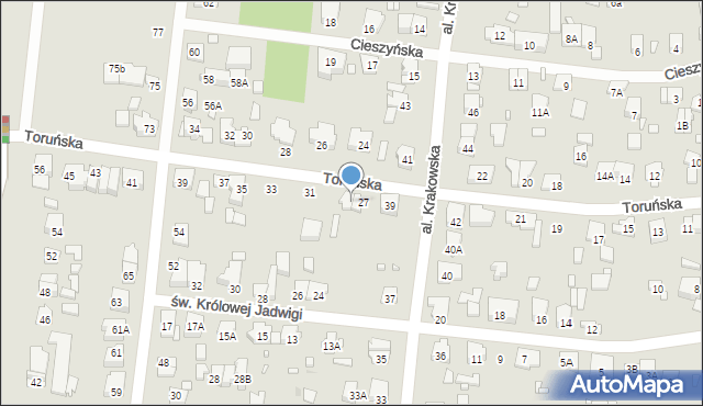 Piastów, Toruńska, 29, mapa Piastów