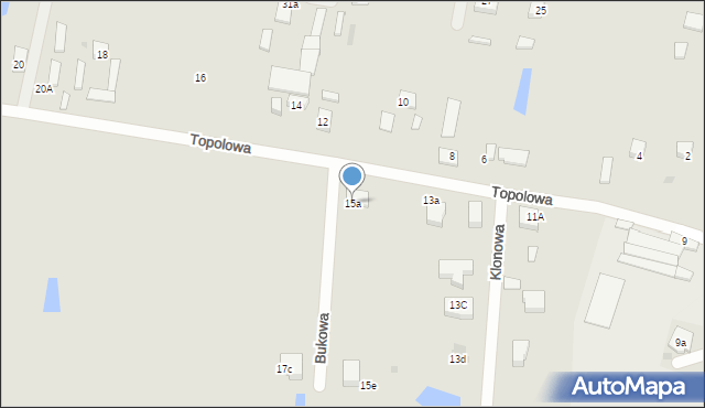 Piotrków Kujawski, Topolowa, 15a, mapa Piotrków Kujawski
