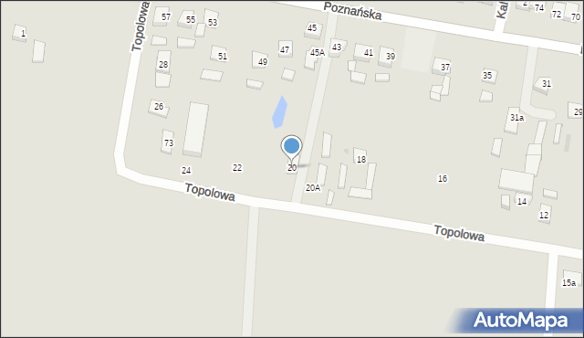 Piotrków Kujawski, Topolowa, 20, mapa Piotrków Kujawski