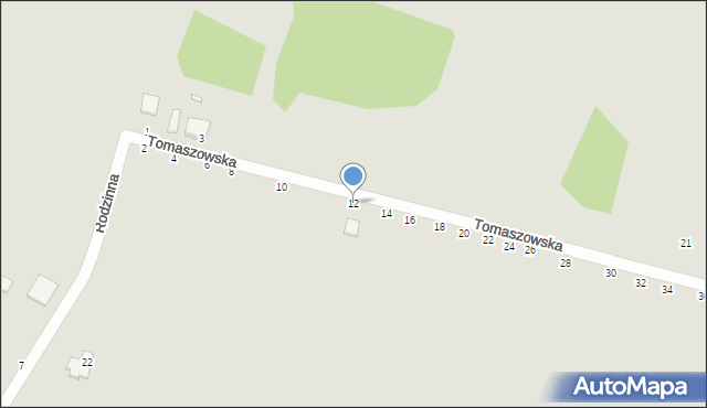 Piotrków Trybunalski, Tomaszowska, 12, mapa Piotrków Trybunalski