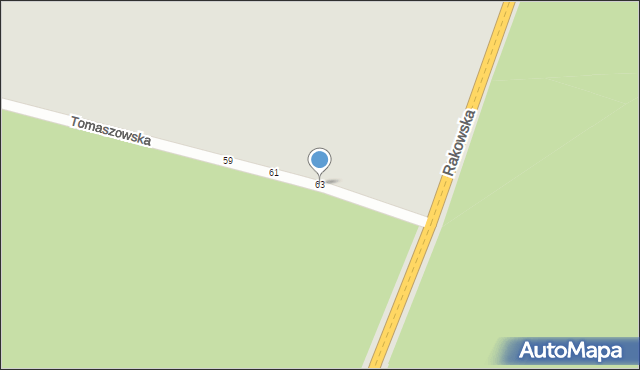 Piotrków Trybunalski, Tomaszowska, 63, mapa Piotrków Trybunalski