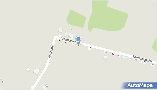 Piotrków Trybunalski, Tomaszowska, 8, mapa Piotrków Trybunalski