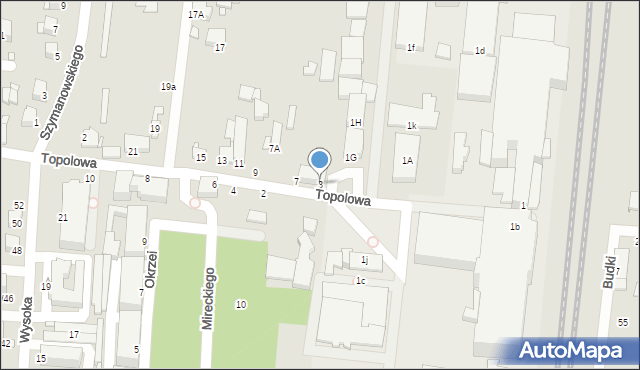 Piotrków Trybunalski, Topolowa, 3, mapa Piotrków Trybunalski