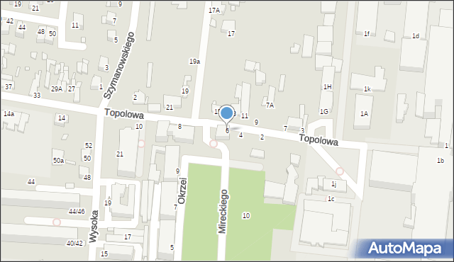 Piotrków Trybunalski, Topolowa, 6, mapa Piotrków Trybunalski
