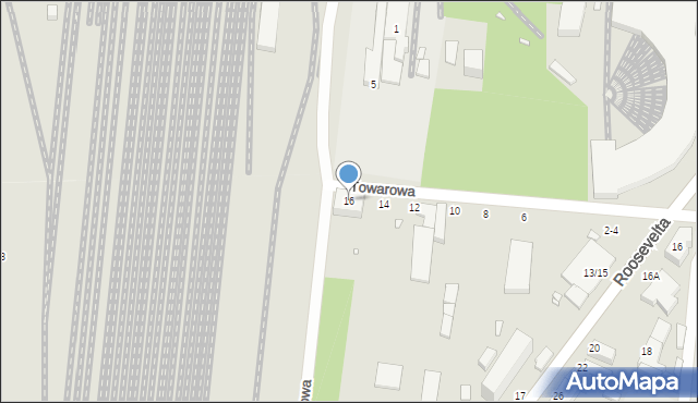 Piotrków Trybunalski, Towarowa, 16, mapa Piotrków Trybunalski