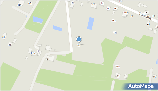 Płock, Tokarska, 6b, mapa Płock