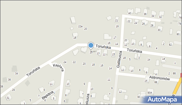 Płońsk, Toruńska, 15, mapa Płońsk