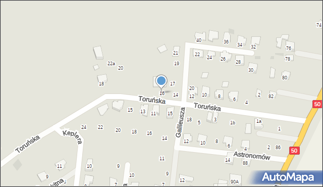 Płońsk, Toruńska, 16, mapa Płońsk