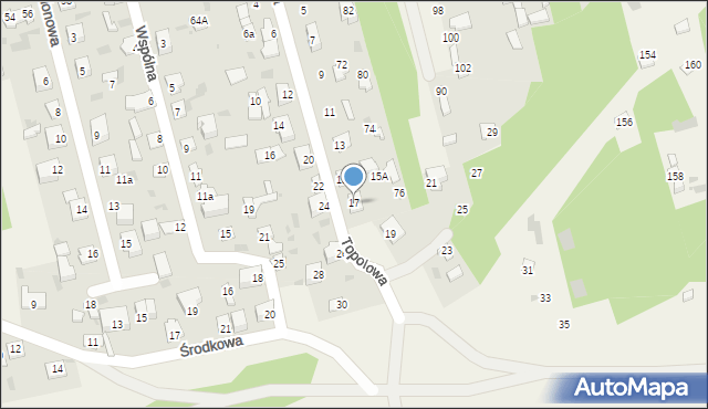 Pomiechówek, Topolowa, 17, mapa Pomiechówek