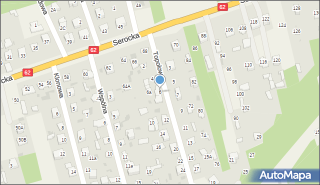 Pomiechówek, Topolowa, 6, mapa Pomiechówek