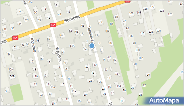 Pomiechówek, Topolowa, 8, mapa Pomiechówek