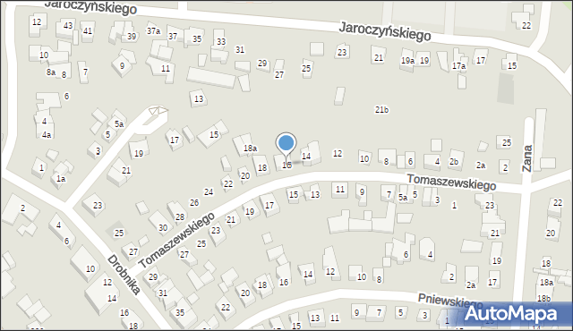 Poznań, Tomaszewskiego Adama, 16, mapa Poznania