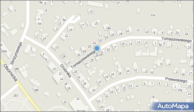 Poznań, Tomaszewskiego Adama, 23, mapa Poznania