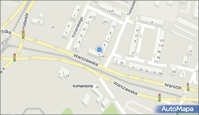Poznań, Tomickiego Piotra, 1, mapa Poznania