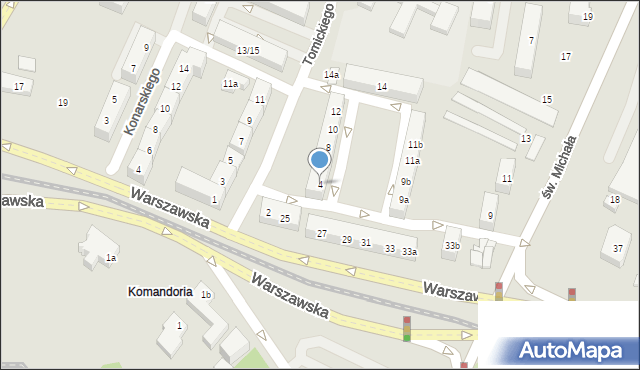 Poznań, Tomickiego Piotra, 4, mapa Poznania