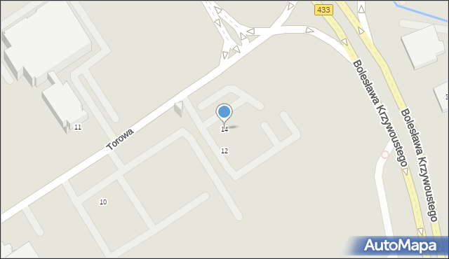 Poznań, Torowa, 14, mapa Poznania