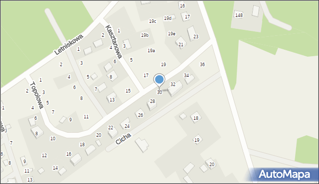 Prądocin, Topolowa, 30, mapa Prądocin