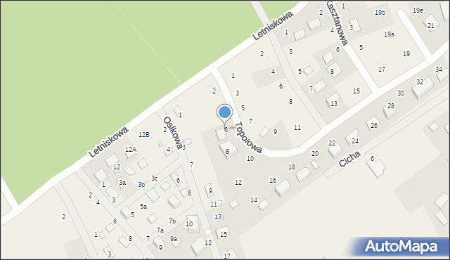 Prądocin, Topolowa, 6, mapa Prądocin