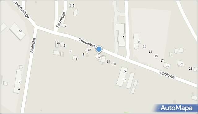 Przemyśl, Topolowa, 12, mapa Przemyśla