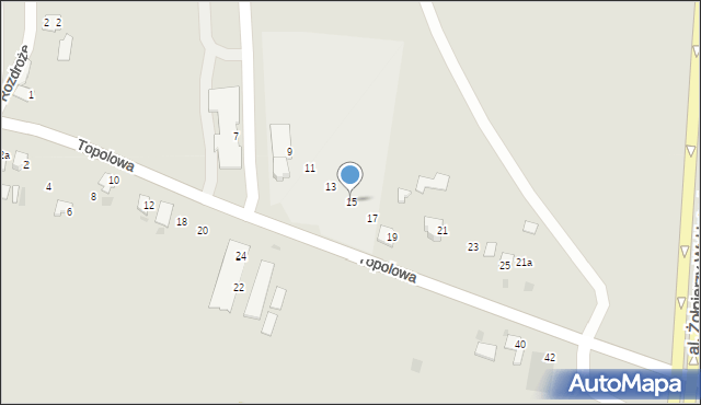 Przemyśl, Topolowa, 15, mapa Przemyśla