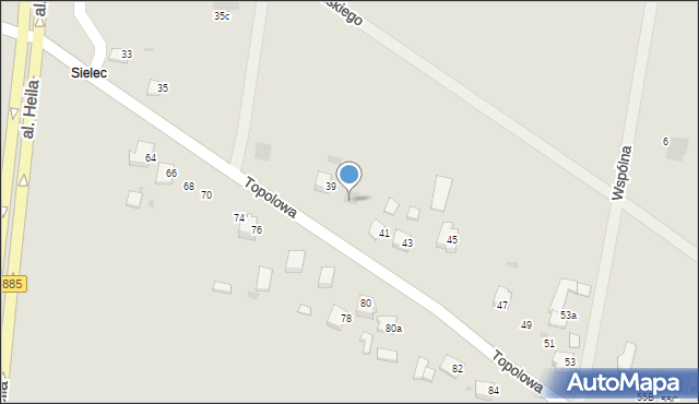 Przemyśl, Topolowa, 39a, mapa Przemyśla