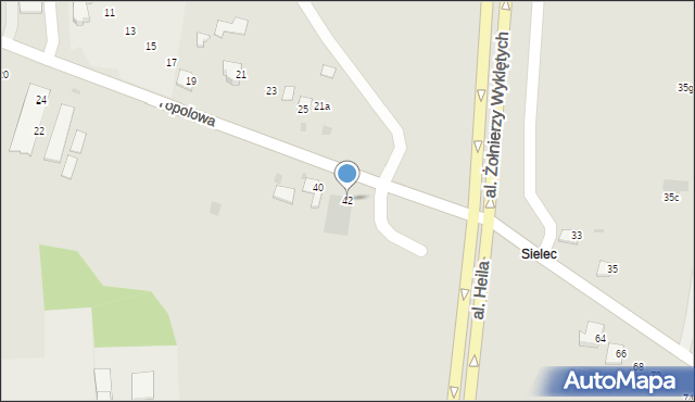 Przemyśl, Topolowa, 42, mapa Przemyśla