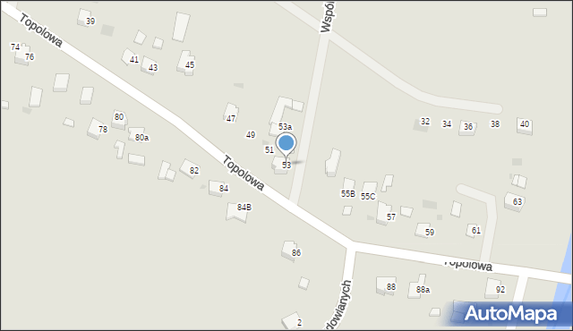 Przemyśl, Topolowa, 53, mapa Przemyśla