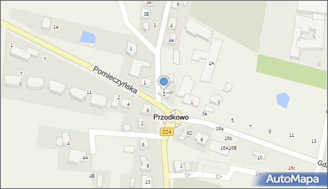 Przodkowo, Topolowa, 2, mapa Przodkowo