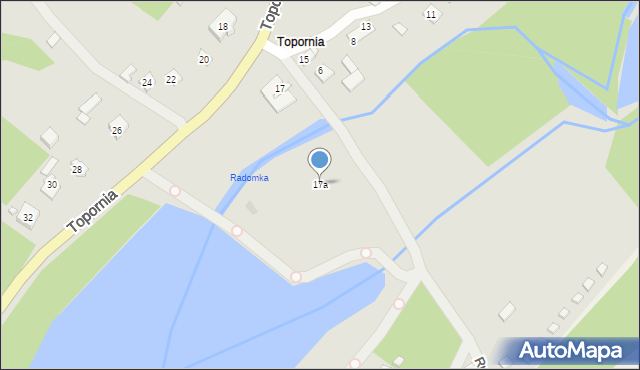 Przysucha, Topornia, 17a, mapa Przysucha
