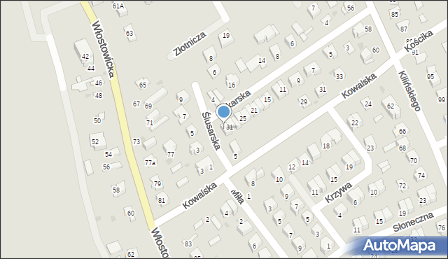Puławy, Tokarska, 33, mapa Puław